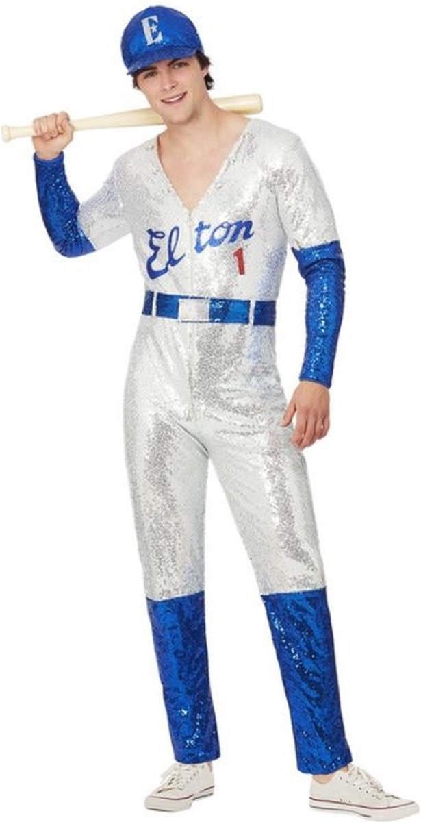 Elton John Kostuum | Elton John Glitter En Glamour Baseball | Man | Large | Carnaval kostuum | Verkleedkleding